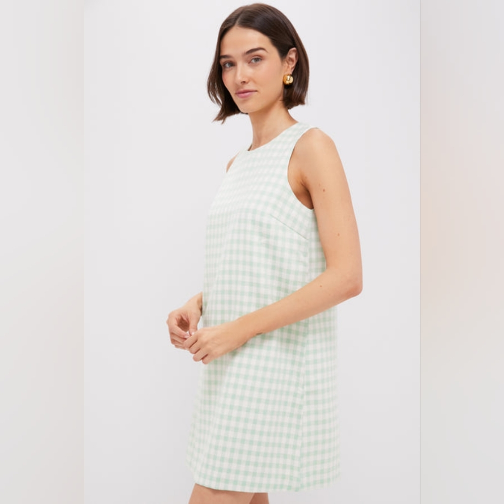 NWT Tuckernuck Julep Gingham Sconset Dress Size Small In Green Gingham - Picture 7 of 11